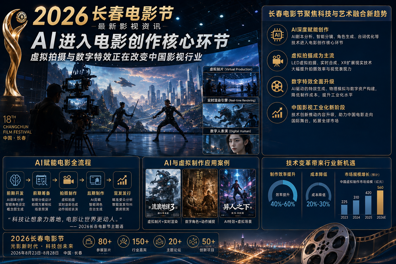 2026长春电影节最新影视资讯：AI进入电影创作核心环节，虚拟拍摄与数字特效正在改变中国影视行业